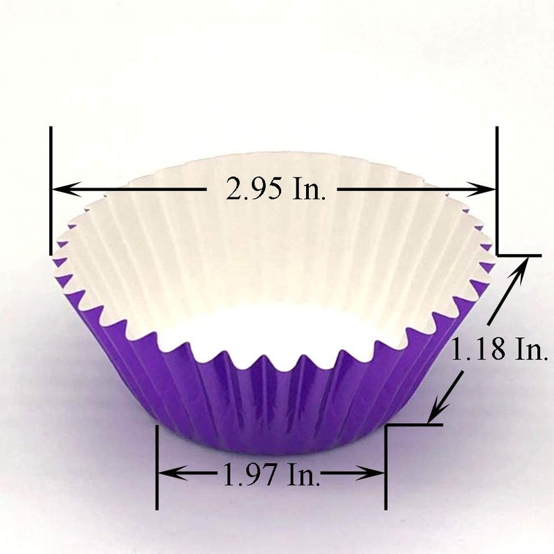 Huaswan Lavender Purple Foil Cupcake Liners Standard Paper Baking Cups for Party and More, 120-Count - Image 2